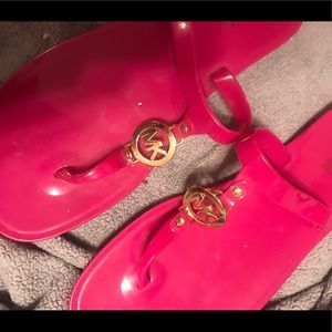 Used MK pink sandals